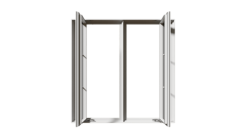 An open RevoCell® Casement Window from the front.