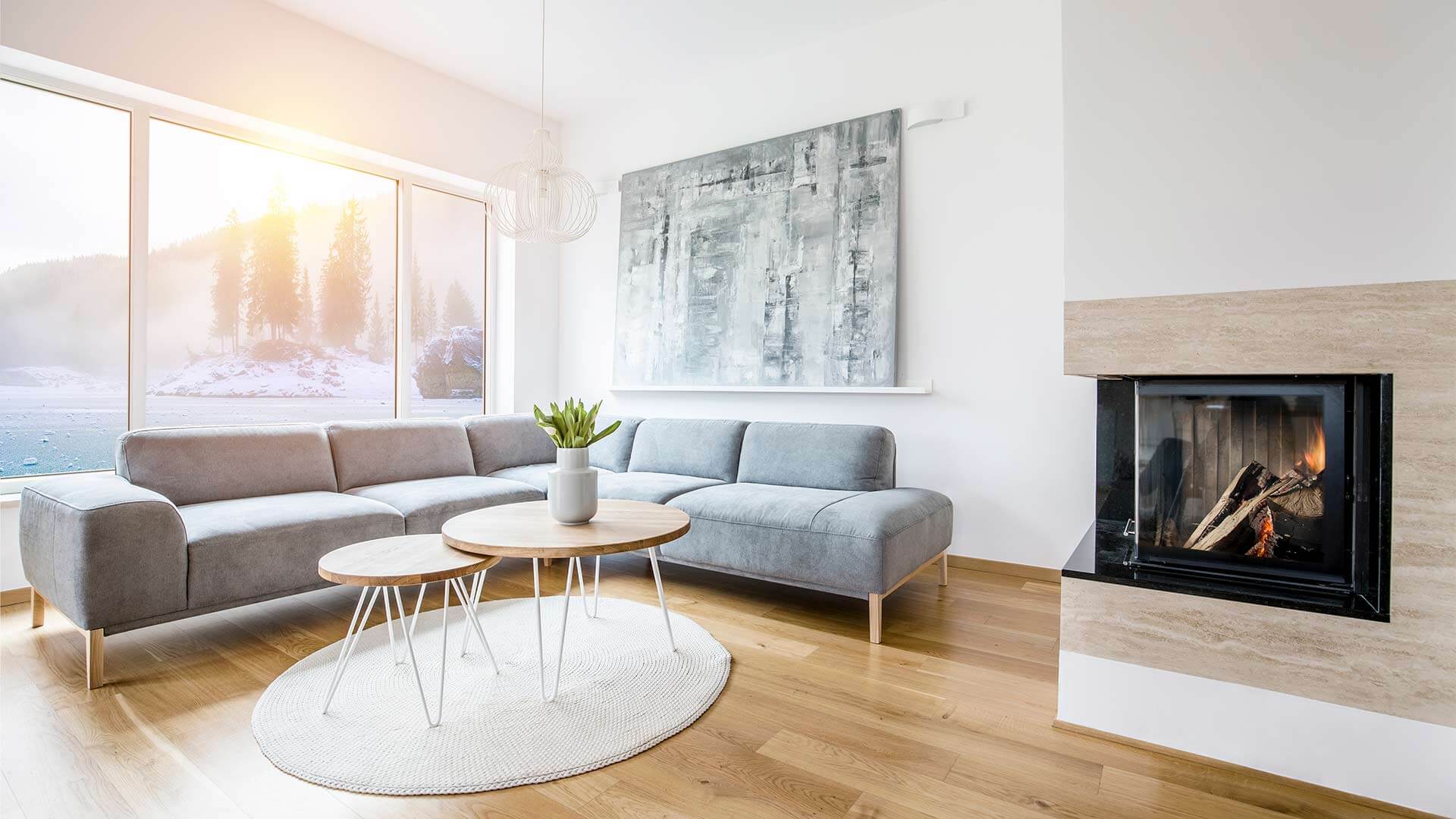 A Casement Window in a well decorated living room.