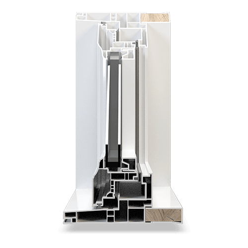 Classic PVC high-profile fixed window cutaway