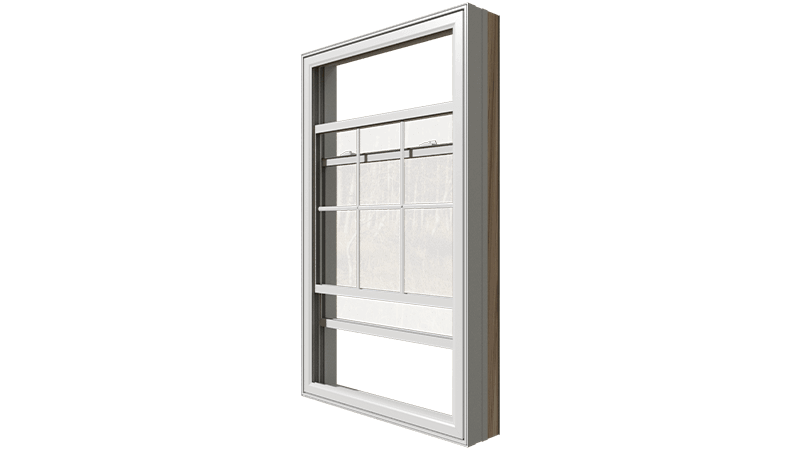 An open Classic Series Double Slider Window from the side.