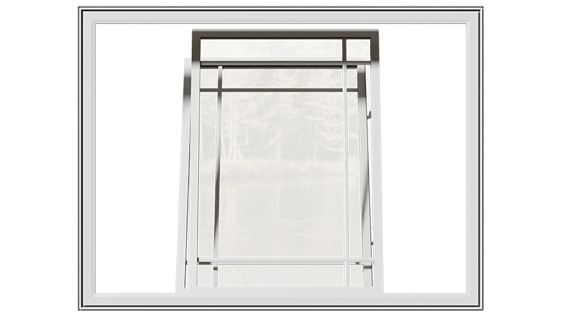 An open Classic Series Double Slider Window from the front.