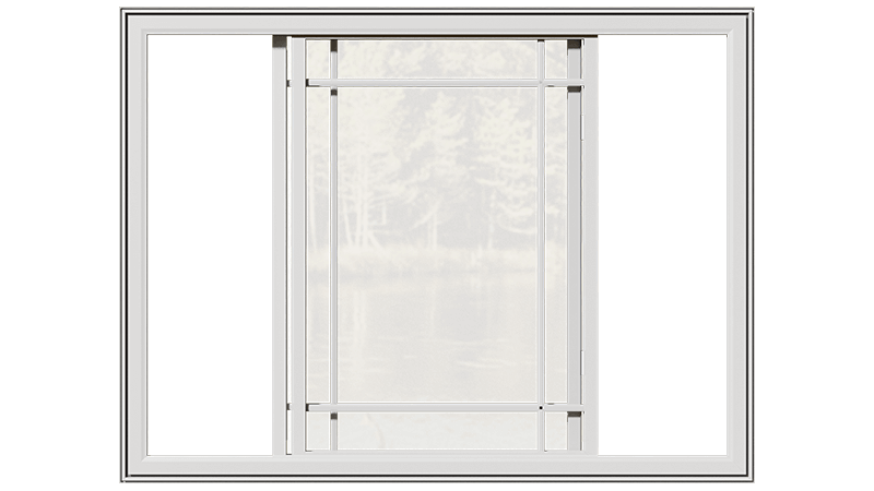 An open Classic Series Double Slider Window from the front.