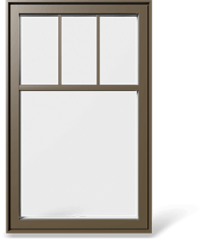 RevoCell® single casement window with partially covering SDL and rectangular internal grille