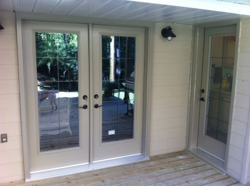 double tan garden doors