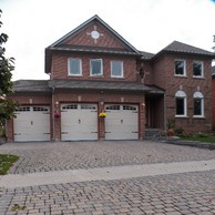 three car garage with casement windows