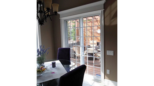 patio door from dining area