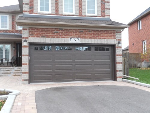 dark brown garage door