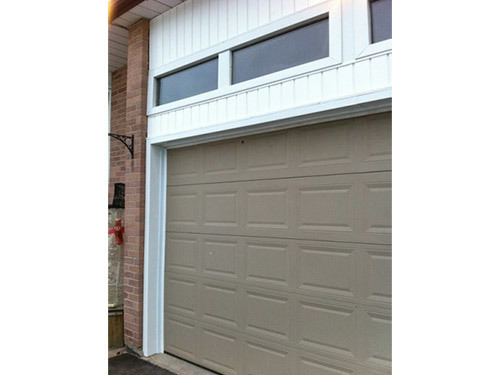side view of garage door